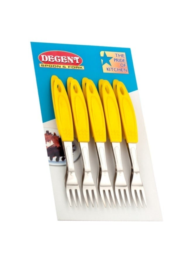 Decent Deluxe Fruit Fork Set of 10 | Stainless Steel Forks | Ergonomic Handle | Mirror Finish | Dessert & Fruit Fork Set For Home, Kitchen, Restaurant, Dishwasher Safe - Image 4